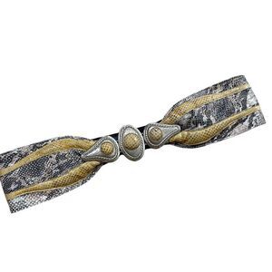 Vintage‎ Gutos West Germany snake print silver buckle belt